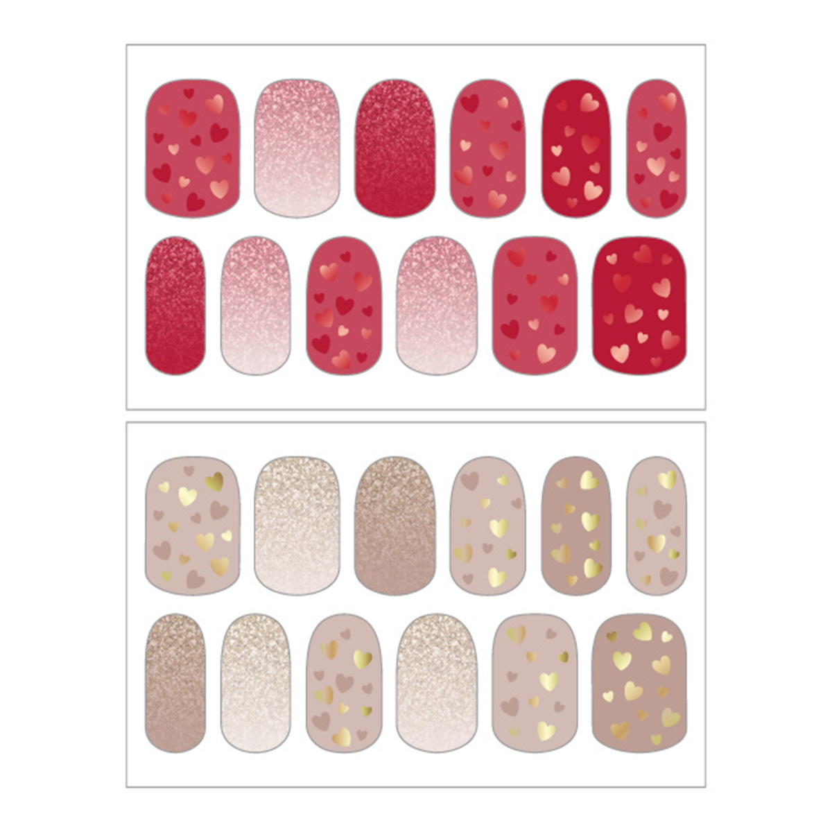 【まとめ買い】ジェル風ネイルシール(ハンド) シアーハート0356/327217