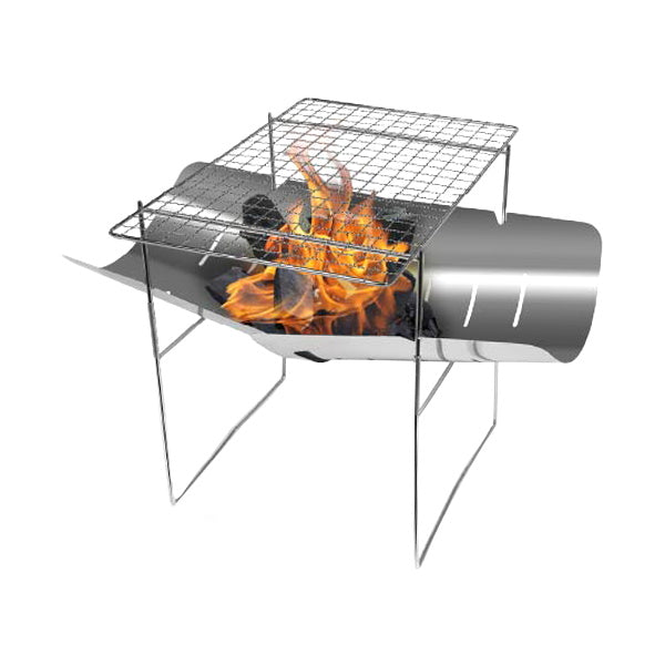 【まとめ買い】【WEB限定】焚き火台 ポータブル焚き火&グリル 焼き網付き 38.5×25.5×26.5cm Montagna モンターナ 収納バッグ付 HAC3162 1571/328526