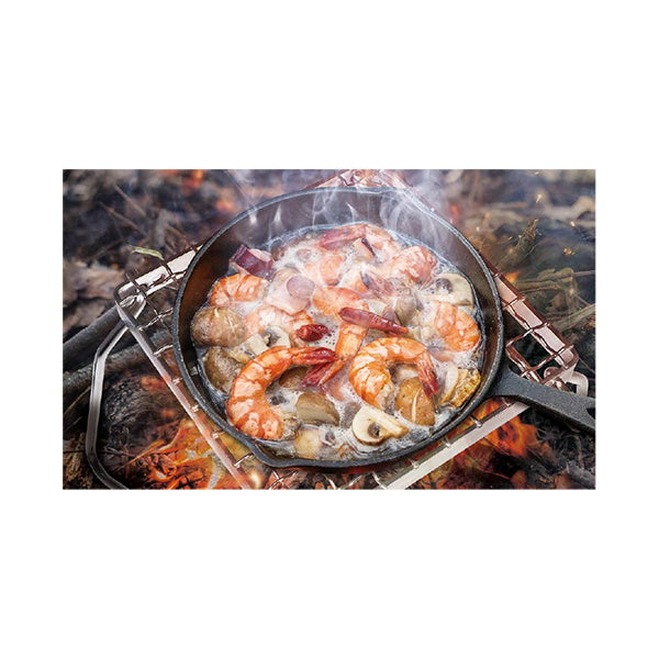 【まとめ買い】【WEB限定】グリルスタンド クッカースタンド Montagna モンターナ アウトドアグリルスタンド 五徳 シルバー W25×D18×H12cm HAC2891 シルバー 1571/328528