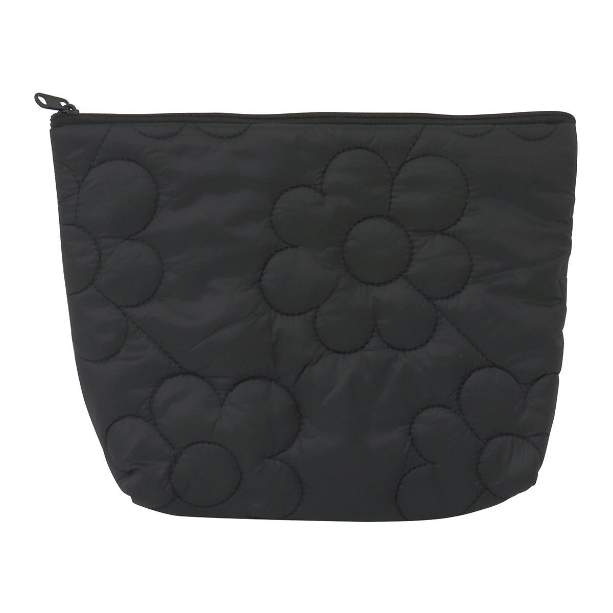 【まとめ買い】マチ付きポーチ花柄 ブラック 0490/328710