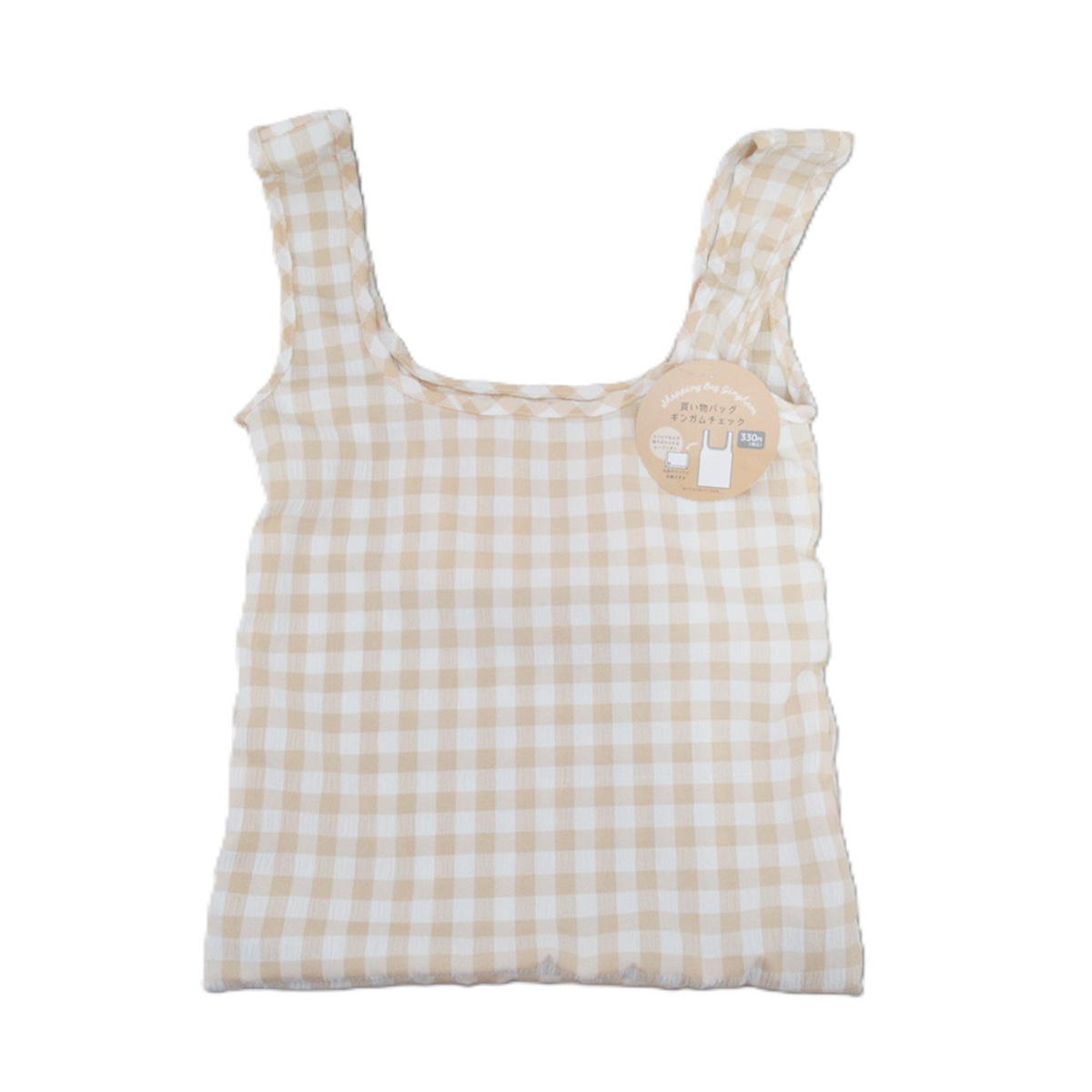 【まとめ買い】買い物バッグ ギンガムチェックBE 0834/329089