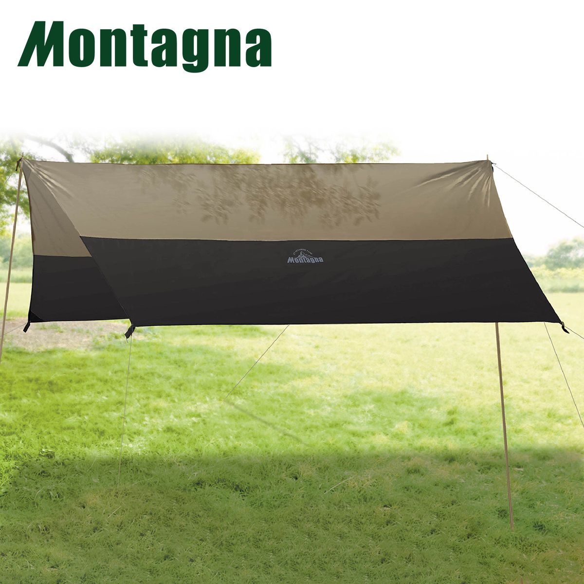 【まとめ買い】タープテント UVコーティング ヘキサウイングタープ 3m HAC3474 Montagna モンターナ カーキ 紫外線対策 1571/329698