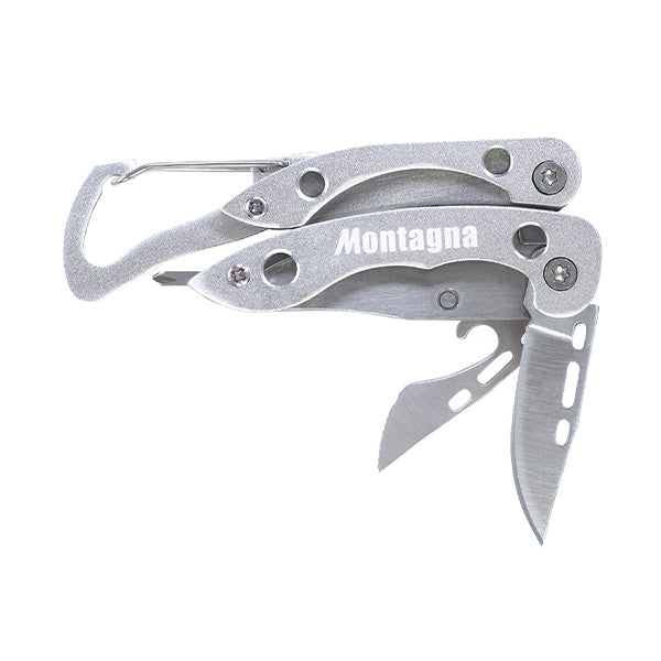 【まとめ買い】アウトドアマルチツール 8徳 ツールセット 8in1マルチプライヤー Montagna モンターナ HAC3449 アウトドアカトラリー カラビナ付 1571/329715