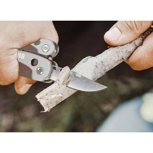 【まとめ買い】アウトドアマルチツール 8徳 ツールセット 8in1マルチプライヤー Montagna モンターナ HAC3449 アウトドアカトラリー カラビナ付 1571/329715