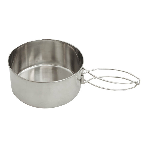 【まとめ買い】クッカーセット アウトドア ステンレス 4点セット 鍋2点 フライパン 皿 Montagna モンターナ HAC3020 シルバー 1571/329725