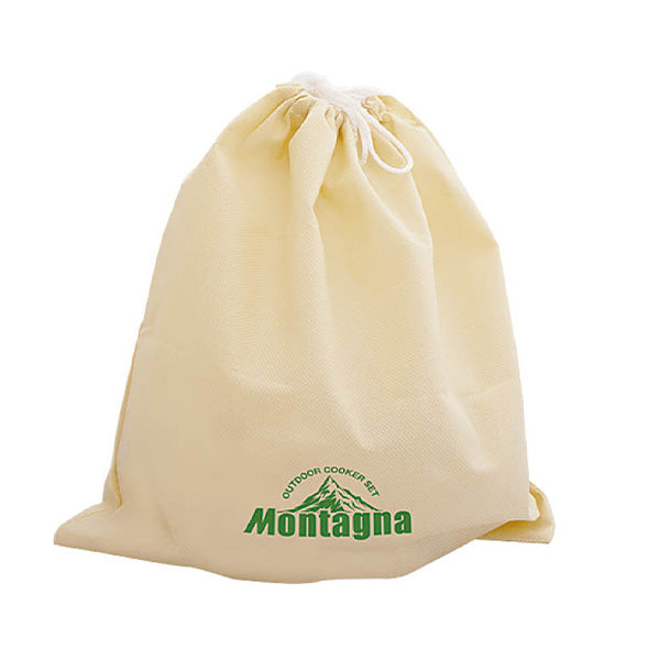 【まとめ買い】クッカーセット アウトドア ステンレス 4点セット 鍋2点 フライパン 皿 Montagna モンターナ HAC3020 シルバー 1571/329725