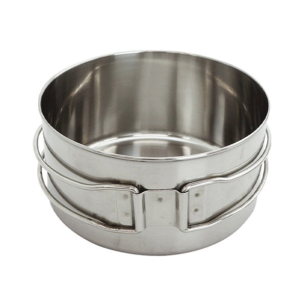 【まとめ買い】クッカーセット アウトドア ステンレス 4点セット 鍋2点 フライパン 皿 Montagna モンターナ HAC3020 シルバー 1571/329725