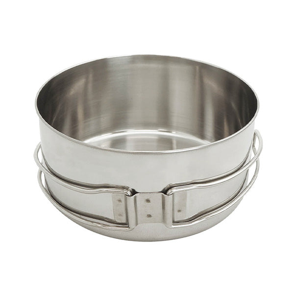 【まとめ買い】クッカーセット アウトドア ステンレス 4点セット 鍋2点 フライパン 皿 Montagna モンターナ HAC3020 シルバー 1571/329725