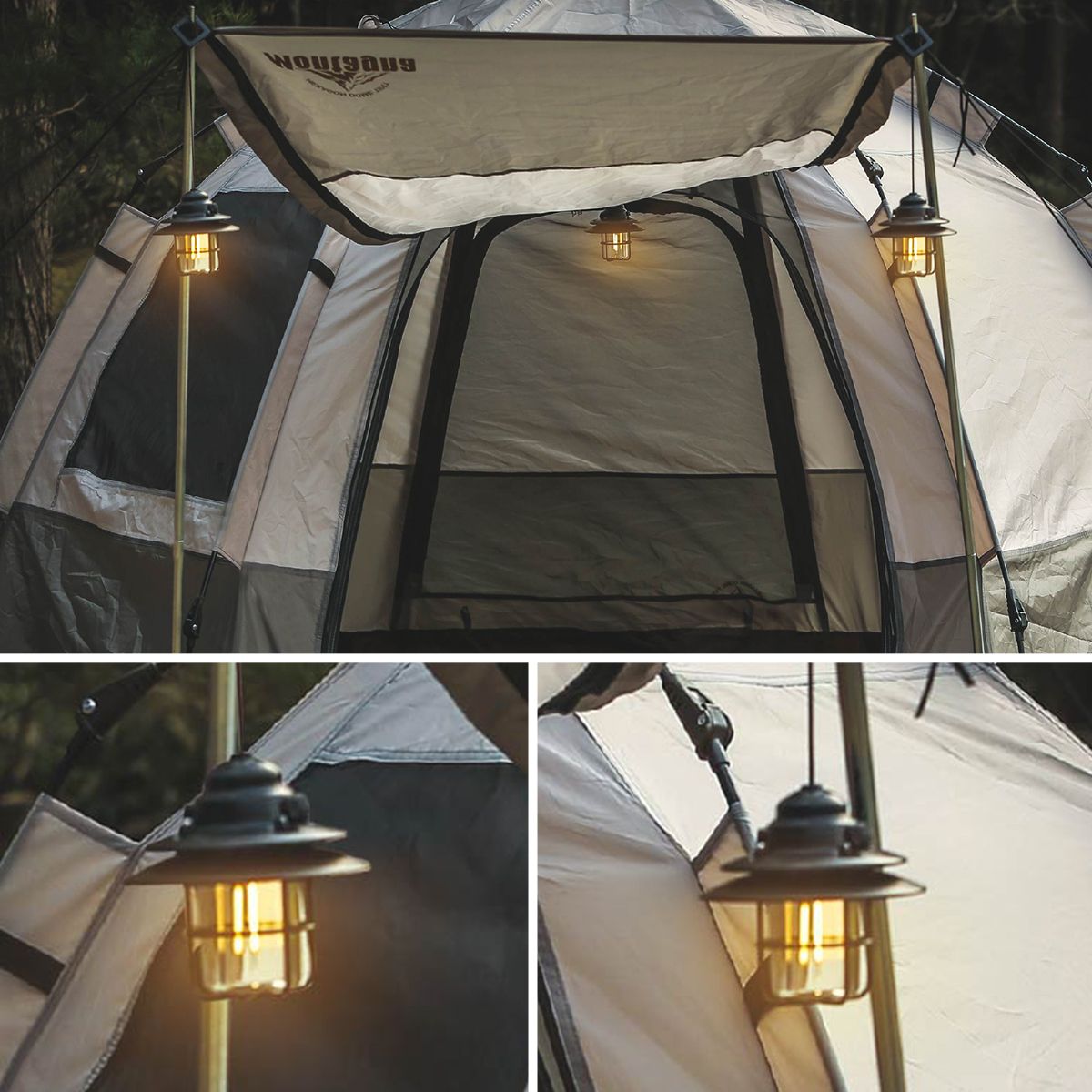 【まとめ買い】ランタン アウトドア 充電式 吊り下げミニライト カラビナ付き 充電式 USB充電 Montagna モンターナ HAC3273 1571/329749