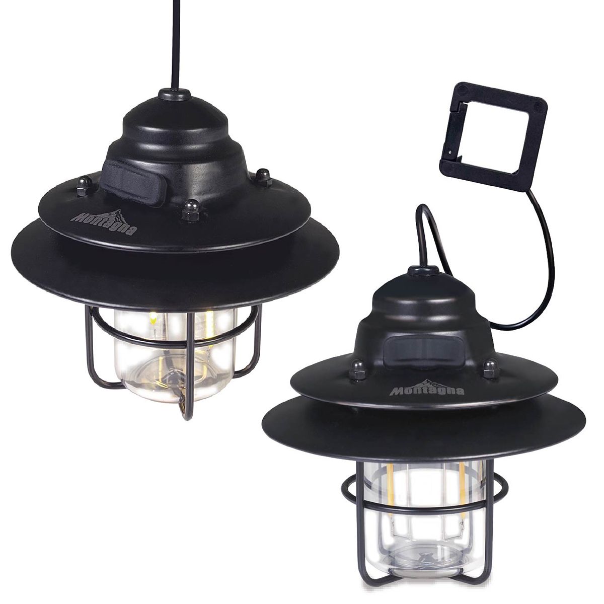 【まとめ買い】ランタン アウトドア 充電式 吊り下げミニライト カラビナ付き 充電式 USB充電 Montagna モンターナ HAC3273 1571/329749