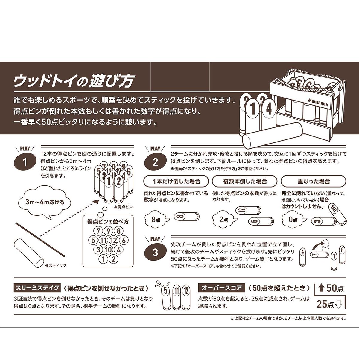 【まとめ買い】おもちゃ 玩具 木のおもちゃ モルック Montagna モンターナ HAC3464 フィンランド 1571/329757