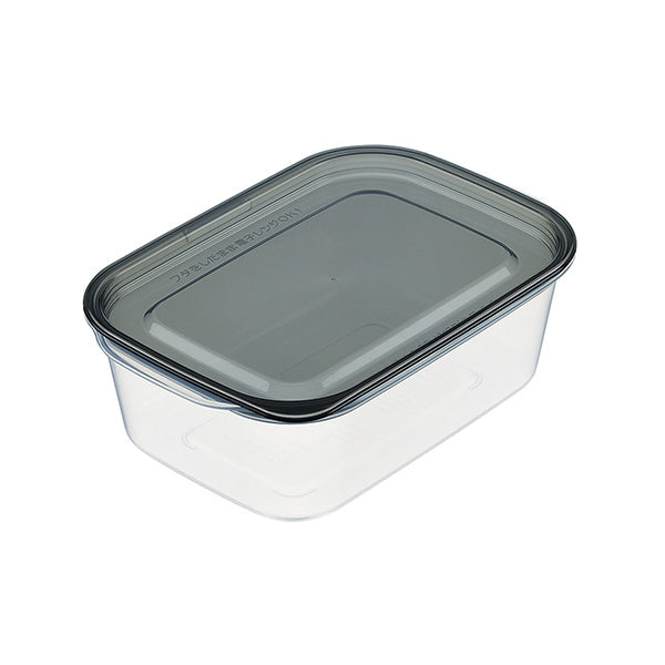 【まとめ買い】食品保存容器 フードストッカー ストック容器 楽ちんパック 角型 950ml クリアーブラック 0978/330337