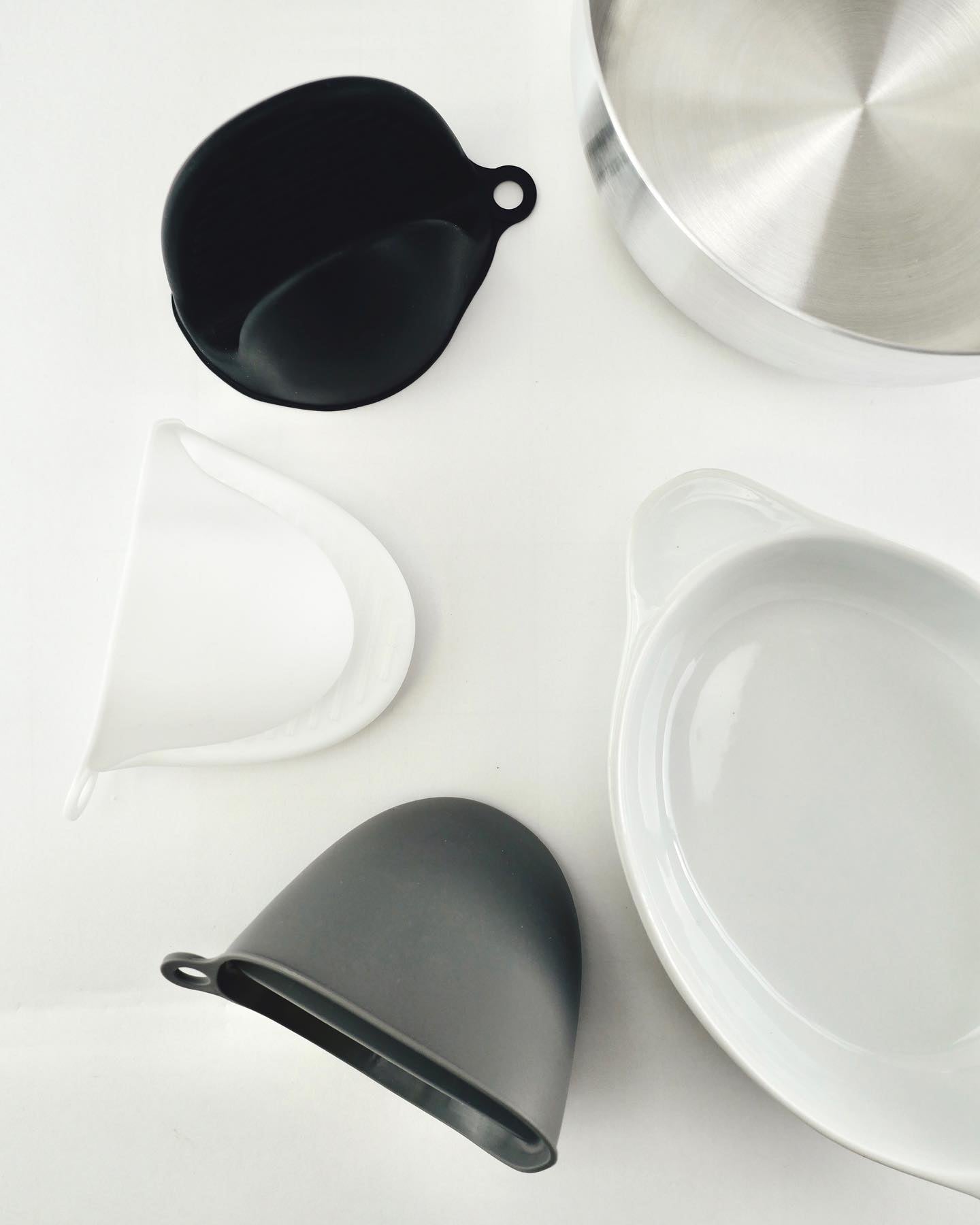 【まとめ買い】シリコン鍋つかみ モノトーン 0948/331085