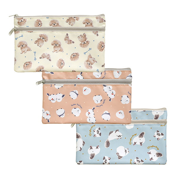 【まとめ買い】小物ポーチ エブリィアニマル Wファスナーケース 120×200mm 0936/331447