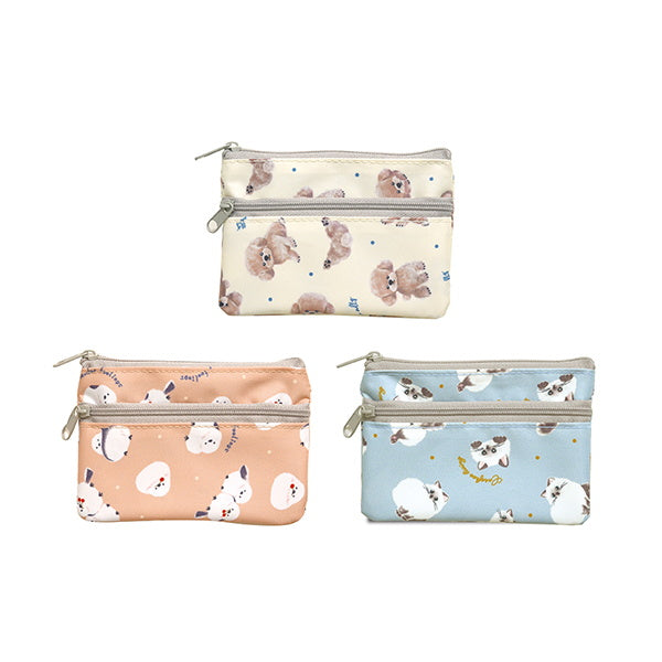 【まとめ買い】小銭入れ エブリィアニマル Wファスナーコインケース 80×120mm 0936/331450