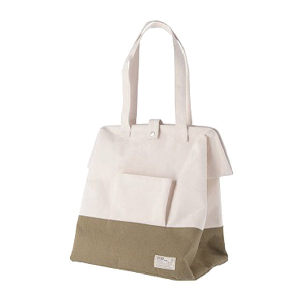 【まとめ買い】ランドリーバスケット ランドリーバッグ 洗濯バッグ 綿製 がま口ランドリーバッグ グリーン 37×27×46cm 1635/332178