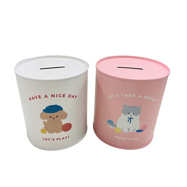 【まとめ買い】缶 貯金箱10万円 アニマル 9001/334549