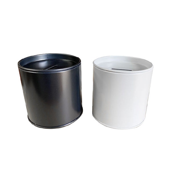 【まとめ買い】缶 フタ付貯金箱 10万 ロゴ 9001/334559