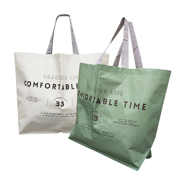 【まとめ買い】レジャーバッグ 大きめ ビーチバッグ コンパクト ボリュームトートバッグ 英字柄 50×70×20cm 0936/334840