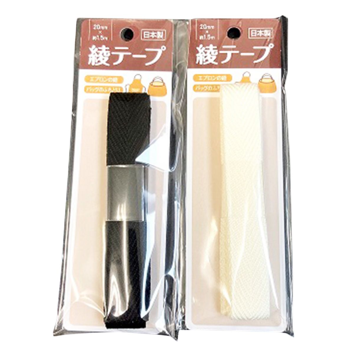 【まとめ買い】綾テープ 白・黒 9001/334963