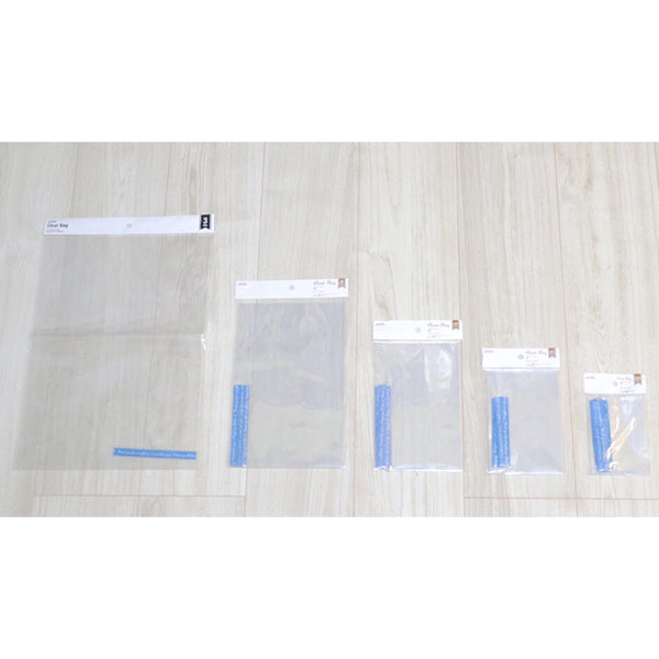 【まとめ買い】ギフトバッグ プレゼント用バッグ ラッピング袋 クリアバッグ 3P 無地 LL 0356/335509