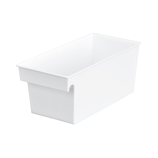 【まとめ買い】収納ケース 収納ボックス シンプルストレージ スリム ホワイト 278×130×115mm 0978/336501