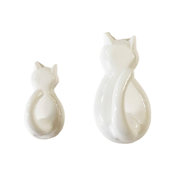 【まとめ買い】キャットテール ネコ型 粘着フック 大・小 ホワイト 0520/336728