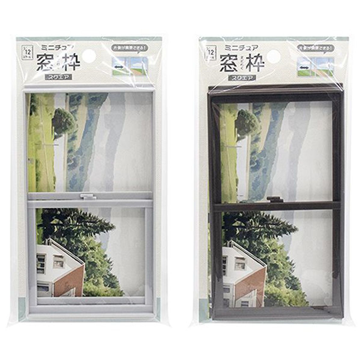 【まとめ買い】ミニチュア 窓枠 スクエア 0847/336883