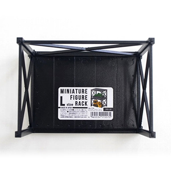 【まとめ買い】ミニチュア オブジェ 置物 ラックL ブラック 0847/337089