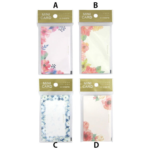 【まとめ買い】フラワーカラーズ ミニカード 30枚 0915/340245