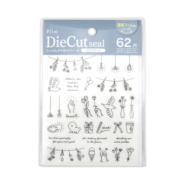 【まとめ買い】フィルムダイカットシール ラインアート 62片 0915/340323
