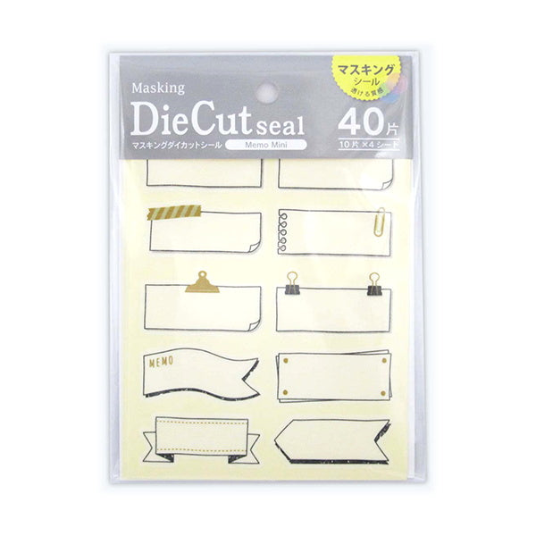 【まとめ買い】マスキングダイカットシール メモ ミニ 40片 0915/340723