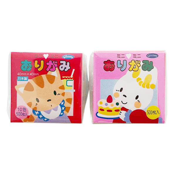 【まとめ買い】折り紙 折紙 オリガミ ミニミニおりがみ 10色 500枚 4×4cm 2柄込み 0960/340737