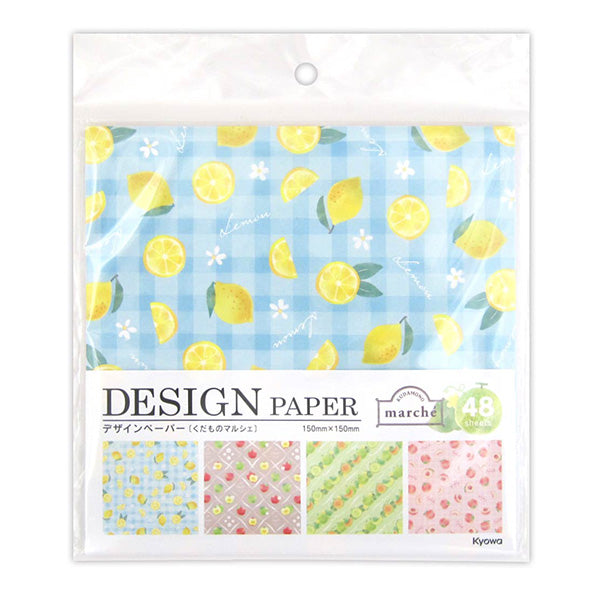 【まとめ買い】デザインペーパー くだものマルシェ 48枚 0915/340917