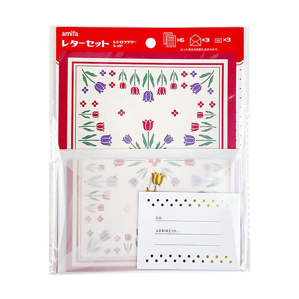 【まとめ買い】レターセット レトロフラワー 0356/340974