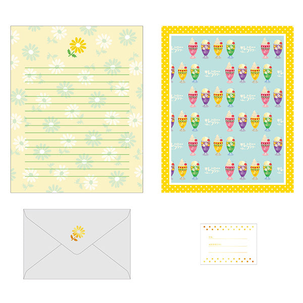 【まとめ買い】レターセット レトロフラワー 0356/340974