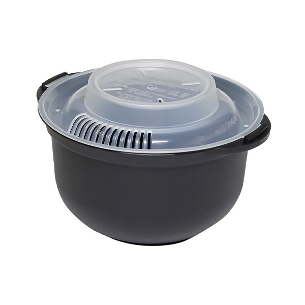 【まとめ買い】電子レンジ調理器ご飯一合炊き ブラック 0775/341068