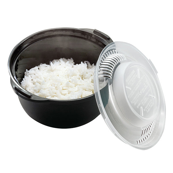 【まとめ買い】電子レンジ調理器ご飯一合炊き ブラック 0775/341068