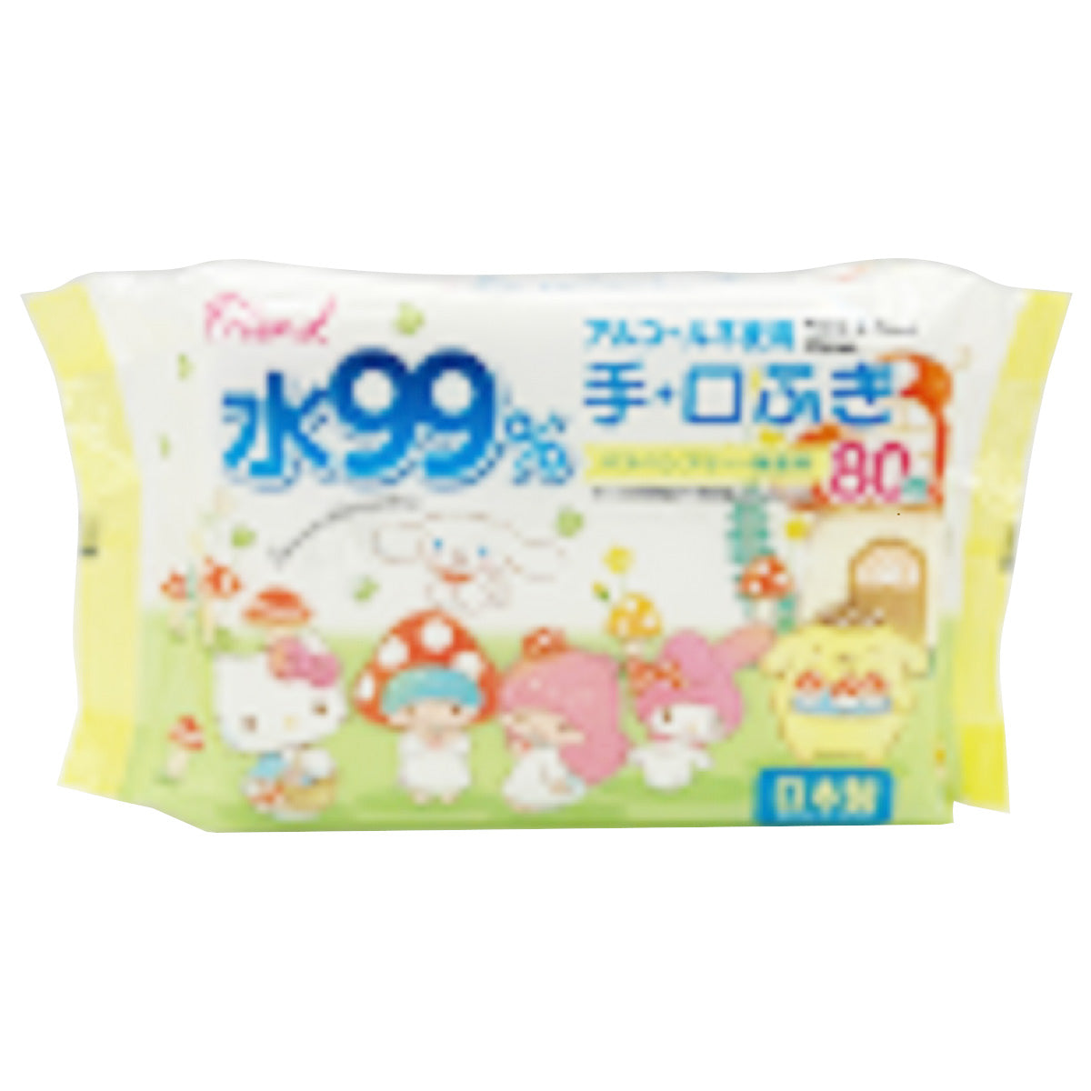 【まとめ買い】sanrio サンリオ 手口ふき80枚 きのこの家 0459/341605