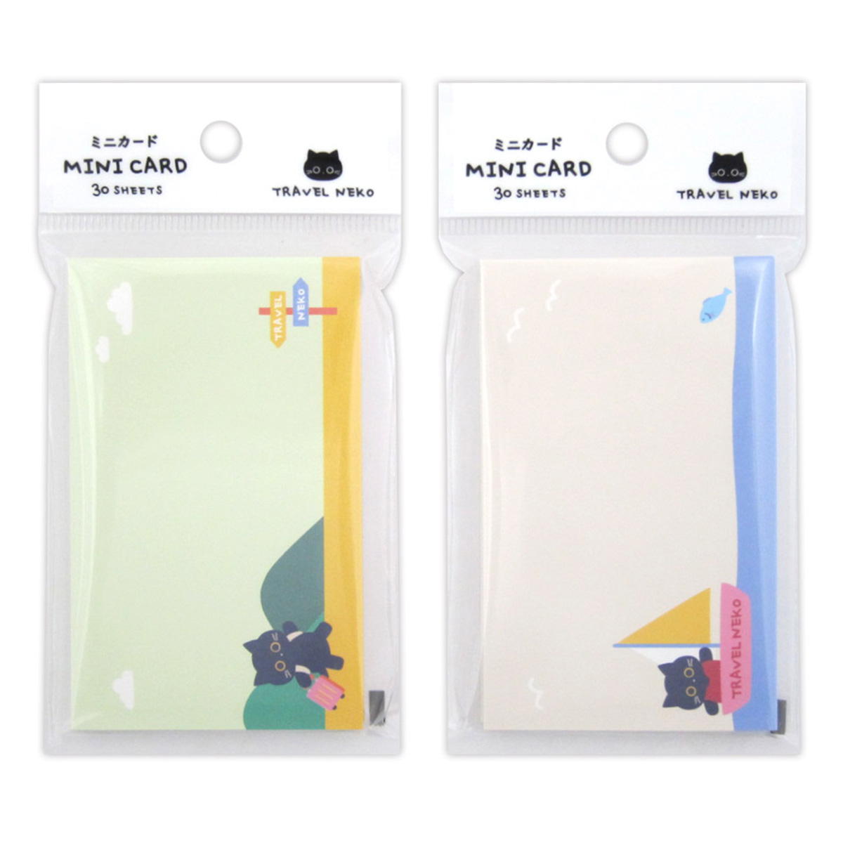 【まとめ買い】ミニカード トラベルネコ 30枚0915/341667