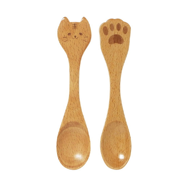 【まとめ買い】木製ミニスプーンねこ・肉球 0490/341791