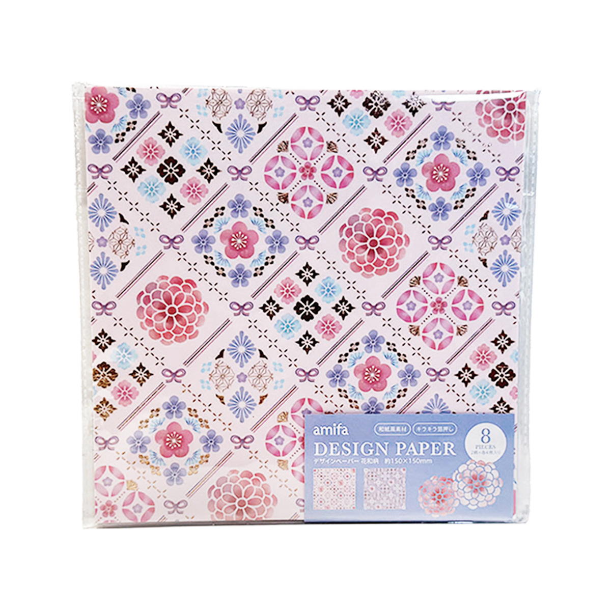 【まとめ買い】デザインペーパー 8P 花和柄 0356/342098