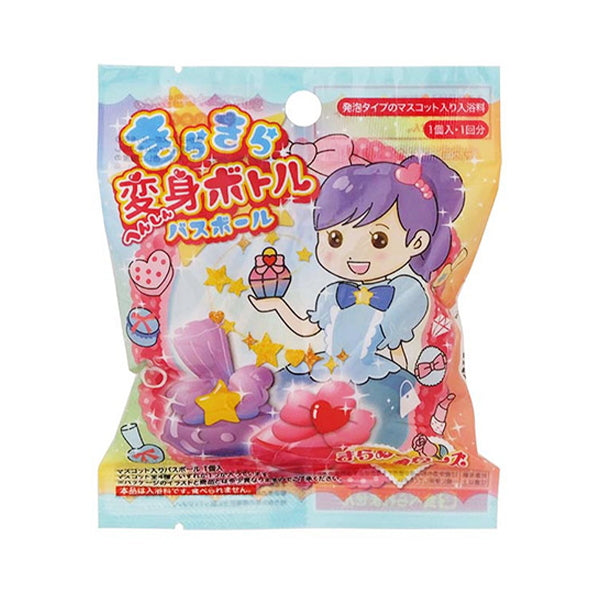 【まとめ買い】入浴剤 入浴料 バスボム マスコット入り入浴剤 きらきら変身ボトル バスボール 0490/342364