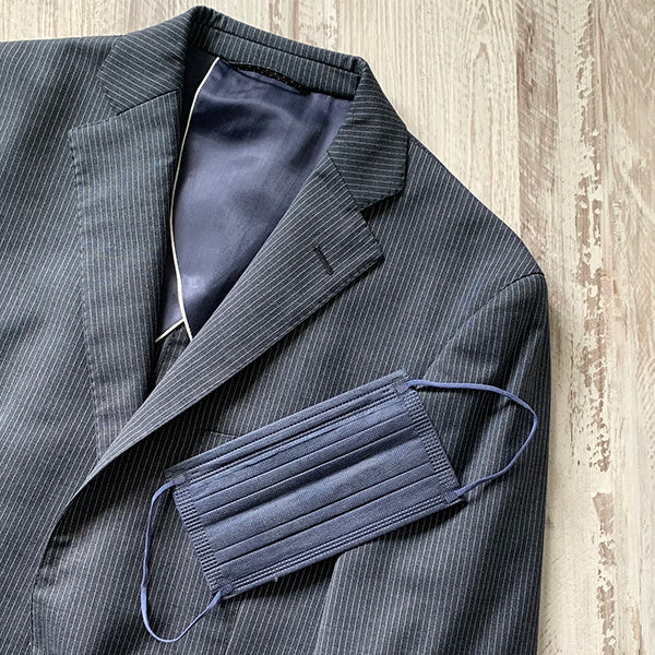 【まとめ買い】ニュアンスカラー不織布マスク カラーマスク 10枚入 ネイビー 1523/342476