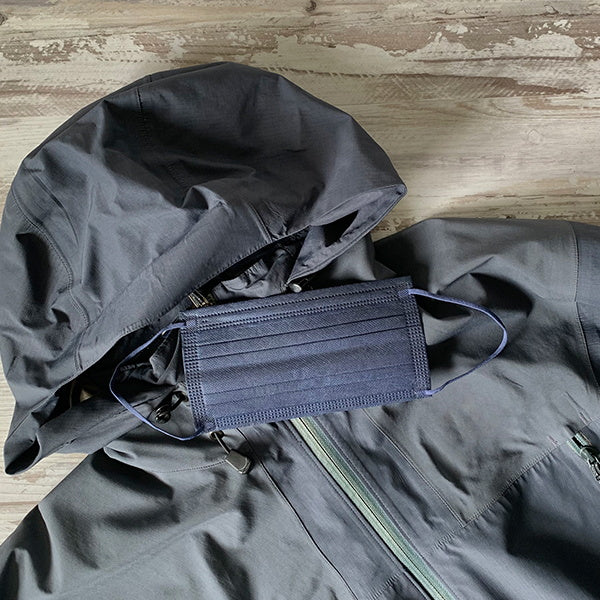 【まとめ買い】ニュアンスカラー不織布マスク カラーマスク 10枚入 ネイビー 1523/342476