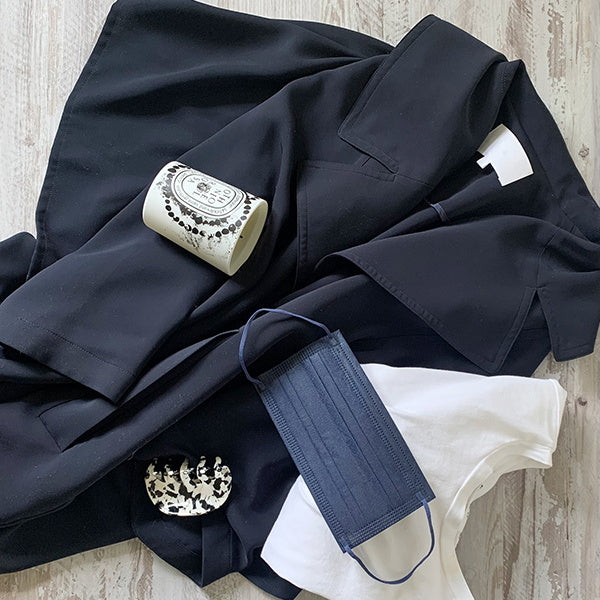 【まとめ買い】ニュアンスカラー不織布マスク カラーマスク 10枚入 ネイビー 1523/342476