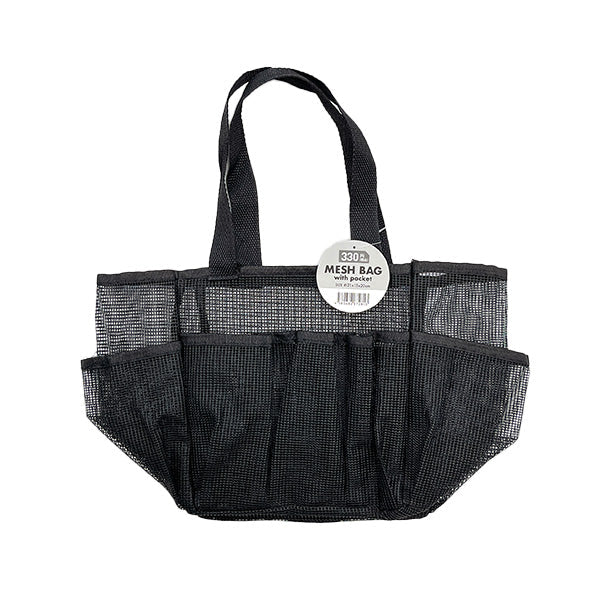 【まとめ買い】レジャーバッグ ジム 海 温泉 メッシュバッグ ポケット付き 21x15x20cm 1523/342586