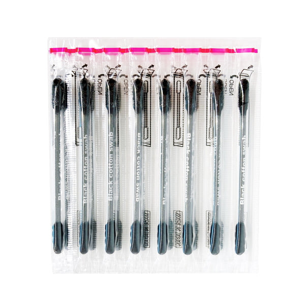 【まとめ買い】綿棒 黒粘着綿棒 15本 0892/342735