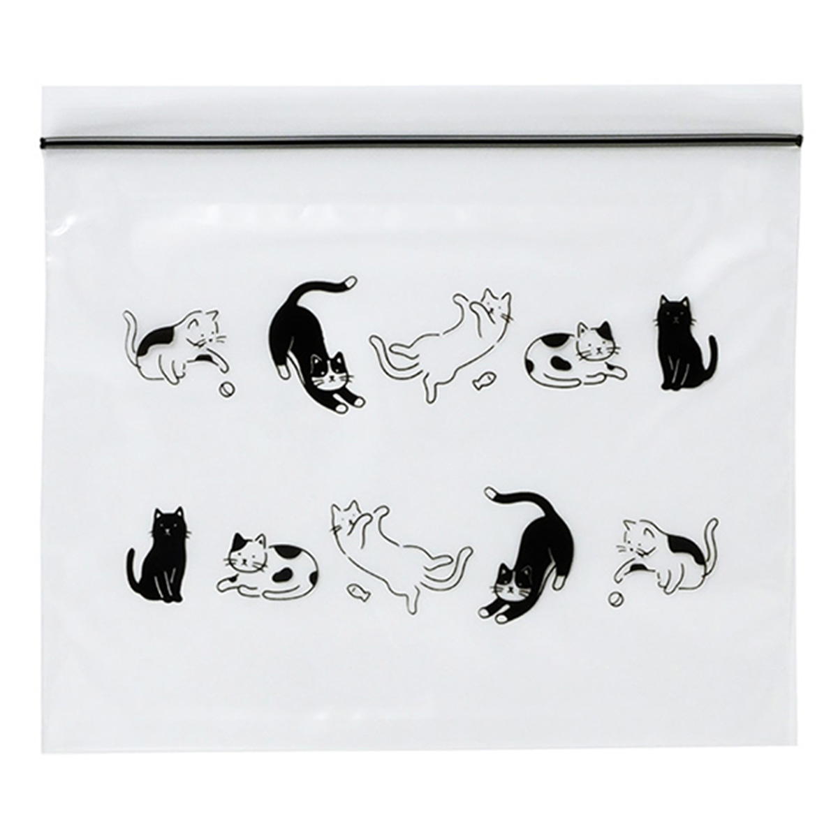 【まとめ買い】フリーザーバッグねこ柄M10枚 0490/343344