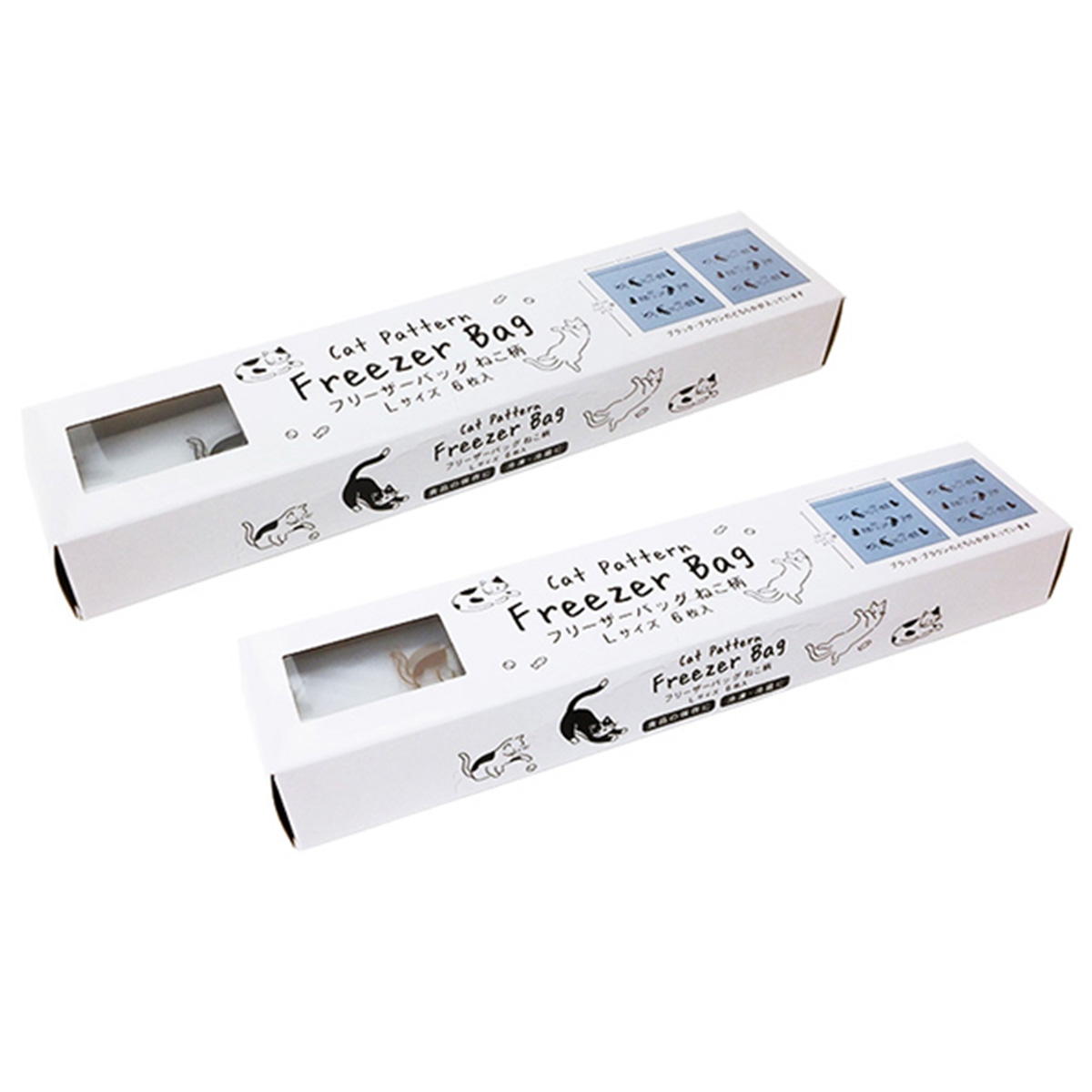 【まとめ買い】フリーザーバッグねこ柄L6枚 0490/343345